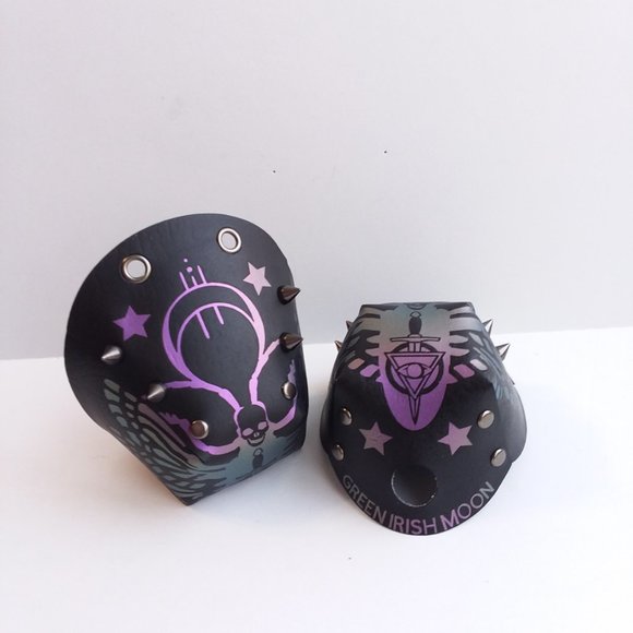 SOLD! Custom Roller Skate Toe Guards Skull Skulls Moon Beetle Gothic - Picture 12 of 13